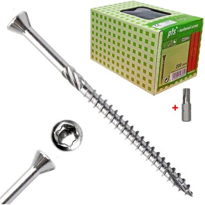 PGB Wkręty Tarasowe 5X80 Nierdzewne C2 Torx +Bit 200Szt PGB Wkręty Tarasowe 5X80 Nierdzewne C2 Torx +Bit 200Szt