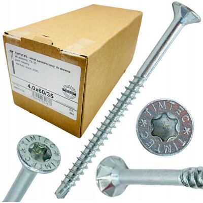 Würth Wkręty TIMTEC PLUS konfirmaty Wurth 4x60 DO DREWNA samowiercące tx20 500szt Würth Wkręty TIMTEC PLUS konfirmaty Wurth 4x60 DO DREWNA samowiercące tx20 500szt
