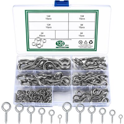 Inny producent HAKI 120SZT Z OCZKIEM ŚRUBY PODKÓWKI WKRĘTY DO DREWNA METALOWE RZEMIOSŁO Inny producent HAKI 120SZT Z OCZKIEM ŚRUBY PODKÓWKI WKRĘTY DO DREWNA METALOWE RZEMIOSŁO