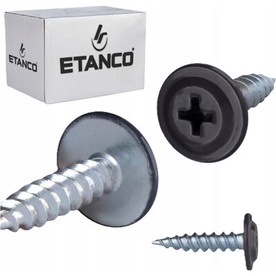 Etanco ŁĄCZNIKI MONTAŻOWE STALOWE TRWAŁE GRAFITOWE MOCNE DO BLACHY 16 mm Etanco ŁĄCZNIKI MONTAŻOWE STALOWE TRWAŁE GRAFITOWE MOCNE DO BLACHY 16 mm