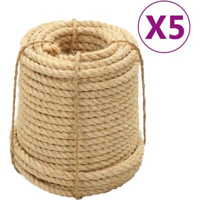 vidaXL Liny sizalowe, 5 szt., 14 mm, 100 m vidaXL Liny sizalowe, 5 szt., 14 mm, 100 m
