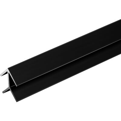 Listwa aluminiowa kątowa zewnętrzna do paneli SPC Cezar Czarny RAL9005 mat 2,80m Listwa aluminiowa kątowa zewnętrzna do paneli SPC Cezar Czarny RAL9005 mat 2,80m
