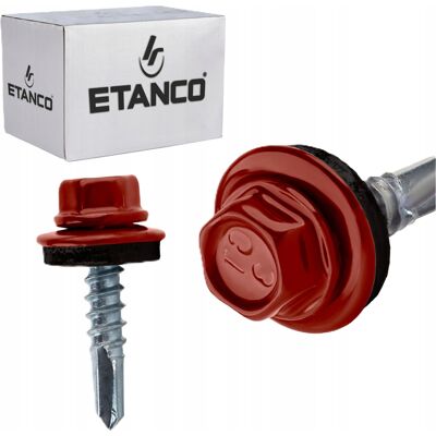 Etanco SAMOWIERCĄCE WKRĘTY DO BLACHY STALI METALU Z PODKŁADKĄ 4,8x19 mm Etanco SAMOWIERCĄCE WKRĘTY DO BLACHY STALI METALU Z PODKŁADKĄ 4,8x19 mm