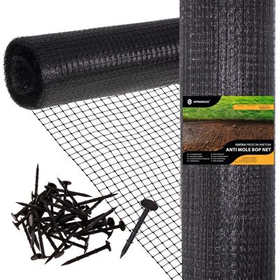 Springos SIATKA NA KRETY PRZECIW KRETOM MOCNA PREMIUM 1x100m 30g WYTRZYMAŁA +KOŁKI Springos SIATKA NA KRETY PRZECIW KRETOM MOCNA PREMIUM 1x100m 30g WYTRZYMAŁA +KOŁKI
