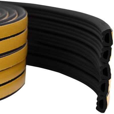 vidaXL Samoprzylepna uszczelka okienna Czarny 10 x 6 mm 50 m Guma EPDM vidaXL Samoprzylepna uszczelka okienna Czarny 10 x 6 mm 50 m Guma EPDM
