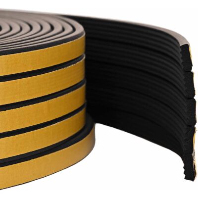 vidaXL Samoprzylepna uszczelka okienna Czarny 8 x 3 mm 25 m Guma EPDM vidaXL Samoprzylepna uszczelka okienna Czarny 8 x 3 mm 25 m Guma EPDM