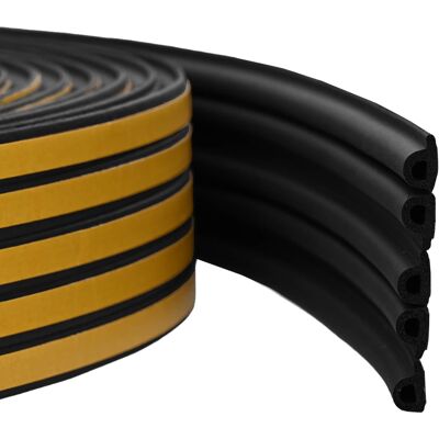 vidaXL Samoprzylepna uszczelka okienna Czarny 9 x 6 mm 50 m Guma EPDM vidaXL Samoprzylepna uszczelka okienna Czarny 9 x 6 mm 50 m Guma EPDM