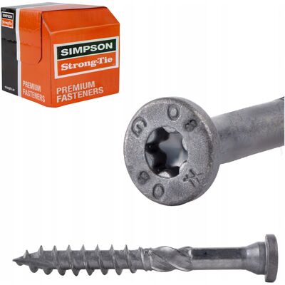 Simpson WKRĘTY CIESIELSKIE Z ŁBEM OKRĄGŁYM PŁASKIM TORX 10x80 mm Simpson WKRĘTY CIESIELSKIE Z ŁBEM OKRĄGŁYM PŁASKIM TORX 10x80 mm