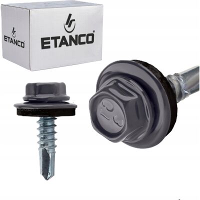 Etanco WKRĘTY DO BLACHY METALU STALI SAMOWIERCĄCE Z PODKŁADKĄ 4,8x19 mm Etanco WKRĘTY DO BLACHY METALU STALI SAMOWIERCĄCE Z PODKŁADKĄ 4,8x19 mm