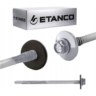 Etanco WKRETY DO BLACHY STALOWE MOCNE SAMOWIERCĄCE SREBRNE 130 mm Etanco WKRETY DO BLACHY STALOWE MOCNE SAMOWIERCĄCE SREBRNE 130 mm