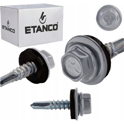 Etanco WKRĘTY DO METALU STALI BLACHY SAMOWIERCĄCE Z PODKŁADKĄ 4,8x19 mm Etanco WKRĘTY DO METALU STALI BLACHY SAMOWIERCĄCE Z PODKŁADKĄ 4,8x19 mm