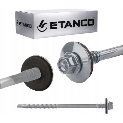 Etanco WKRETY FARMERSKIE DO BLACHY DACHOWEJ OCYNKOWANE RAL9006 5,5/6,3X125 mm Etanco WKRETY FARMERSKIE DO BLACHY DACHOWEJ OCYNKOWANE RAL9006 5,5/6,3X125 mm