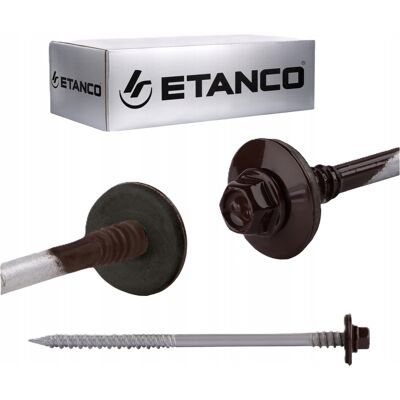 Etanco WKRETY FARMERSKIE SAMOWIERCĄCE DO BLACHY DACHOWEJ RAL8017 6,4/7X210 mm Etanco WKRETY FARMERSKIE SAMOWIERCĄCE DO BLACHY DACHOWEJ RAL8017 6,4/7X210 mm