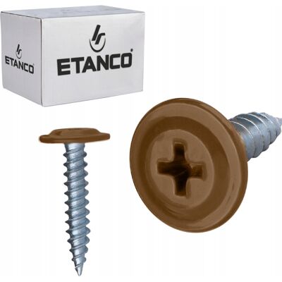 Etanco WKRĘTY ŁĄCZNIKI MONTERSKIE DO STALI I DREWNA BLACHY BRĄZOWE 4,2x25 mm Etanco WKRĘTY ŁĄCZNIKI MONTERSKIE DO STALI I DREWNA BLACHY BRĄZOWE 4,2x25 mm