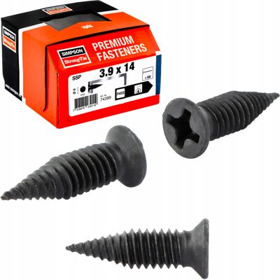 Wkręty pchełki do profili CD 3,9x14 mm 500 szt Simpson GK SSP ostre chowane Wkręty pchełki do profili CD 3,9x14 mm 500 szt Simpson GK SSP ostre chowane