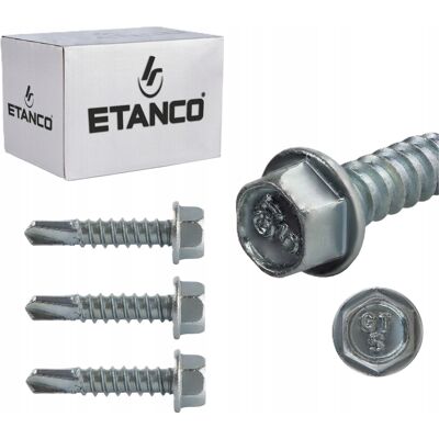 Etanco WKRĘTY SAMOWIERCĄCE BLACHĘ METAL STAL NA KLUCZ NASADOWY 5,5x25 mm Etanco WKRĘTY SAMOWIERCĄCE BLACHĘ METAL STAL NA KLUCZ NASADOWY 5,5x25 mm