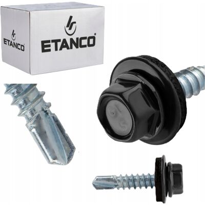 Etanco WKRĘTY Z PODKŁADKĄ STALOWĄ I USZCZELKĄ EPDM SAMOWIERCĄCE 5,5x25 mm Etanco WKRĘTY Z PODKŁADKĄ STALOWĄ I USZCZELKĄ EPDM SAMOWIERCĄCE 5,5x25 mm