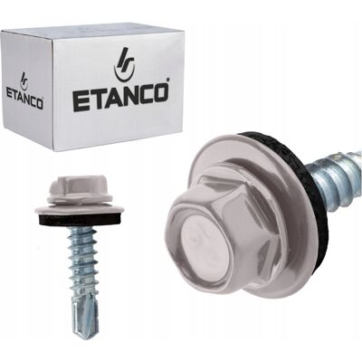 Etanco WKRĘTY Z WIERTEŁKIEM PODKŁADKĄ I USZCZELKĄ SAMOWIERCĄCE 5,5x25 mm Etanco WKRĘTY Z WIERTEŁKIEM PODKŁADKĄ I USZCZELKĄ SAMOWIERCĄCE 5,5x25 mm