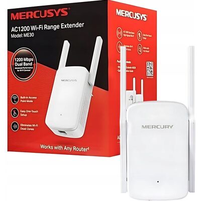WZMACNIACZ SYGNAŁU REPEATER WIFI AC1200 MERCUSYS 5GHZ WZMACNIACZ SYGNAŁU REPEATER WIFI AC1200 MERCUSYS 5GHZ
