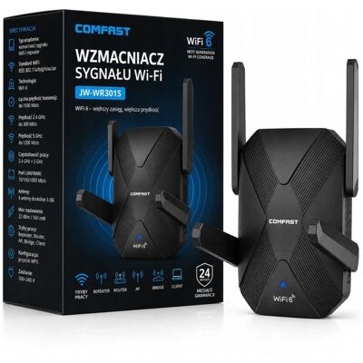 Comfast Wzmacniacz sygnału Wi-FI Mocny Repeater Access Point Router 1500 Mb/s 5GHz Comfast Wzmacniacz sygnału Wi-FI Mocny Repeater Access Point Router 1500 Mb/s 5GHz