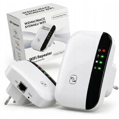 Inny producent Wzmacniacz Sygnału WiFi Repeater 300Mb/s WPS Mocny Solidny Inny producent Wzmacniacz Sygnału WiFi Repeater 300Mb/s WPS Mocny Solidny