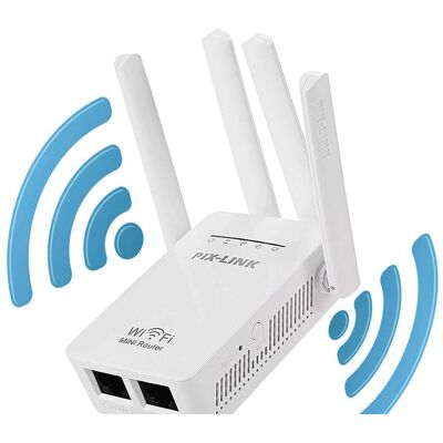 Inny producent Wzmacniacz sygnału WIFI Repeater LAN RJ-45 300Mbps Router 4 anteny Inny producent Wzmacniacz sygnału WIFI Repeater LAN RJ-45 300Mbps Router 4 anteny