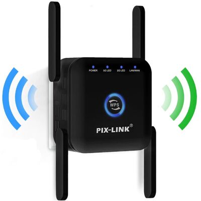 Inny producent Wzmacniacz Wi-Fi Repeater 2,4 G 5G 1200Mbps 4 anteny PIX-LINK Inny producent Wzmacniacz Wi-Fi Repeater 2,4 G 5G 1200Mbps 4 anteny PIX-LINK