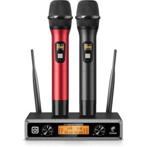 2x Profesjonalny bezprzewodowy mikrofon karaoke TONOR TW820 z odbiornikiem 2x Profesjonalny bezprzewodowy mikrofon karaoke TONOR TW820 z odbiornikiem