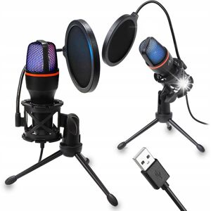 Inny producent Mikrofon Do Komputera PC POJEMNOŚCIOWY USB LED RGB Inny producent Mikrofon Do Komputera PC POJEMNOŚCIOWY USB LED RGB