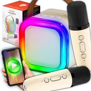 RENEW FORCE Zestaw Karaoke Mikrofon Karaoke Głośnik Bluetooth RGB Dwa Mikrofony USB 2 SINGSET-1-WHITE RENEW FORCE Zestaw Karaoke Mikrofon Karaoke Głośnik Bluetooth RGB Dwa Mikrofony USB 2 SINGSET-1-WHITE