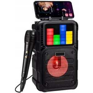 Inny producent ZESTAW KARAOKE PRZENOŚNY GŁOŚNIK MIKROFON Bluetooth AUX USB 1200mAh 3-4h Inny producent ZESTAW KARAOKE PRZENOŚNY GŁOŚNIK MIKROFON Bluetooth AUX USB 1200mAh 3-4h