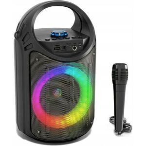 Inny producent ZESTAW KARAOKE PRZENOŚNY GŁOŚNIK MIKROFON Bluetooth AUX USB 1500mah 10W LED Inny producent ZESTAW KARAOKE PRZENOŚNY GŁOŚNIK MIKROFON Bluetooth AUX USB 1500mah 10W LED