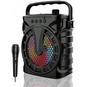 Inny producent ZESTAW KARAOKE PRZENOŚNY GŁOŚNIK MIKROFON Bluetooth AUX USB 500mah 8W LED Inny producent ZESTAW KARAOKE PRZENOŚNY GŁOŚNIK MIKROFON Bluetooth AUX USB 500mah 8W LED