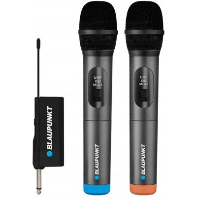 Inny producent 2 X Mikrofon Bezprzewodowy Z Nadajnikiem Blaupunkt + Akcesoria + 4x Baterie Inny producent 2 X Mikrofon Bezprzewodowy Z Nadajnikiem Blaupunkt + Akcesoria + 4x Baterie