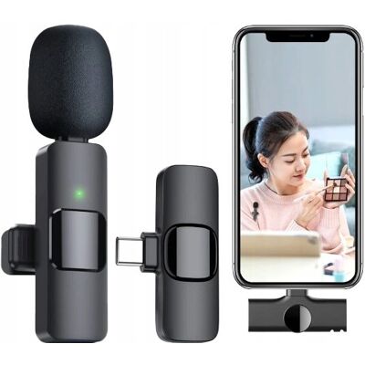 Inny producent Bezprzewodowy Mikrofon Krawatowy Usb C Dla Android Ios Streaming Live Vlog Inny producent Bezprzewodowy Mikrofon Krawatowy Usb C Dla Android Ios Streaming Live Vlog