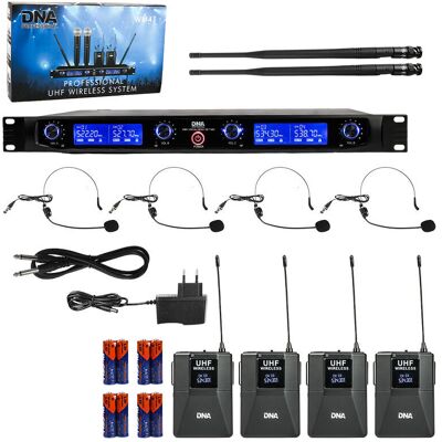 Dna Wm4 Head Set Mikrofon Bezprzewodowy 4X Nadajnik Nagłowny + Bodypack System Nagłośnienia Dna Wm4 Head Set Mikrofon Bezprzewodowy 4X Nadajnik Nagłowny + Bodypack System Nagłośnienia