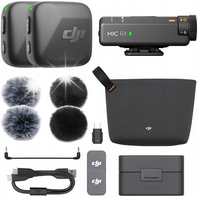 Inny producent Mikrofon Bezprzewodowy Krawatowy DJI Mic Mini (2TX + 1RX) + ETUI ŁADUJĄCE Inny producent Mikrofon Bezprzewodowy Krawatowy DJI Mic Mini (2TX + 1RX) + ETUI ŁADUJĄCE