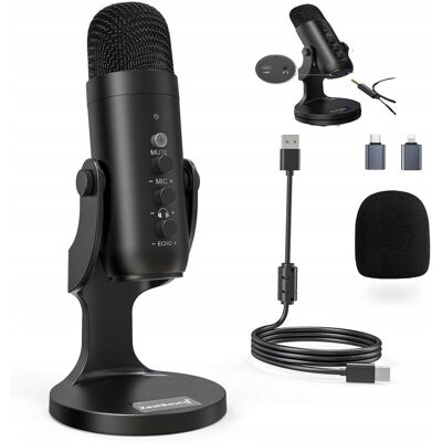Inny producent Mikrofon Do Komputera Pojemnościowy Gamingowy Studyjny Karaoke USB PC PS5 Inny producent Mikrofon Do Komputera Pojemnościowy Gamingowy Studyjny Karaoke USB PC PS5