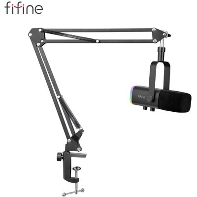 Mikrofon dynamiczny studyjny Fifine AM8T USB/XLR RGB ze statywem PnP Mikrofon dynamiczny studyjny Fifine AM8T USB/XLR RGB ze statywem PnP