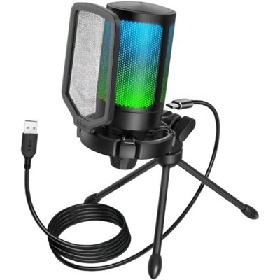 Mikrofon Gamingowy Pojemnościowy RGB Do Live Fifine A6V Mikrofon Gamingowy Pojemnościowy RGB Do Live Fifine A6V