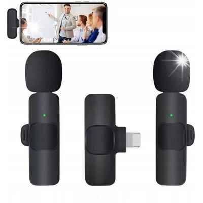 Inny producent Mikrofon krawatowy 2x nadajnik + odbiornik bezprzewodowy do IPHONE IOS 2szt Inny producent Mikrofon krawatowy 2x nadajnik + odbiornik bezprzewodowy do IPHONE IOS 2szt