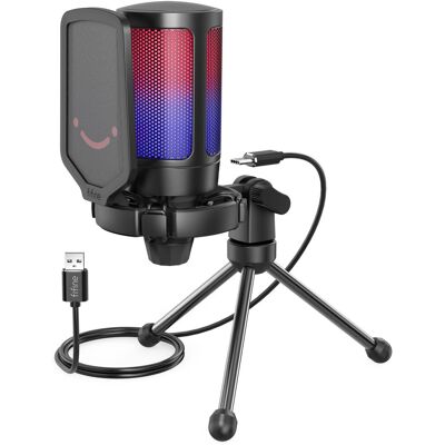 Mikrofon Pojemnościowy Studyjny Fifine A6V Ampligame USB RGB Mikrofon Pojemnościowy Studyjny Fifine A6V Ampligame USB RGB