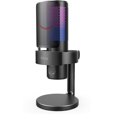 Mikrofon pojemnościowy studyjny Fifine A9 USB RGB Plug&Play; gamingowy Mikrofon pojemnościowy studyjny Fifine A9 USB RGB Plug&Play; gamingowy
