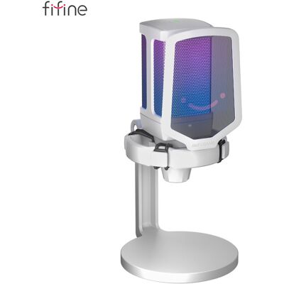 Mikrofon pojemnościowy studyjny Fifine Q6W USB biały Mikrofon pojemnościowy studyjny Fifine Q6W USB biały