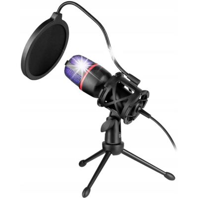 Inny producent Mikrofon przewodowy Defender FORTE GMC 300 ze statywem STREAM RGB USB / 64631 Inny producent Mikrofon przewodowy Defender FORTE GMC 300 ze statywem STREAM RGB USB / 64631