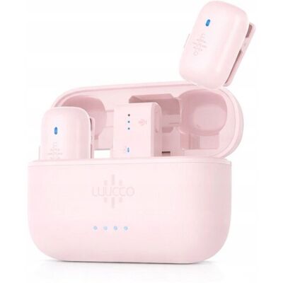 Inny producent Mini Bezprzewodowy Mikrofon Krawatowy 100m Do Telefonu Usb Type-c Usb-c / Minipods K2 / Różowy Inny producent Mini Bezprzewodowy Mikrofon Krawatowy 100m Do Telefonu Usb Type-c Usb-c / Minipods K2 / Różowy