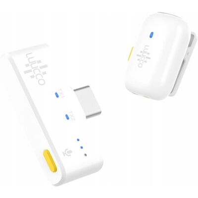 Inny producent Mini Bezprzewodowy Mikrofon Krawatowy Hd 100m Do Telefonu Usb Type-c Usb-c / Minipods K1 / Biały Inny producent Mini Bezprzewodowy Mikrofon Krawatowy Hd 100m Do Telefonu Usb Type-c Usb-c / Minipods K1 / Biały