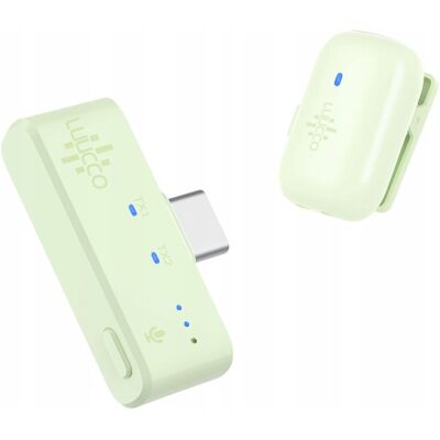 Inny producent Mini Bezprzewodowy Mikrofon Krawatowy Hd 100m Do Telefonu Usb Type-c Usb-c / Minipods K1 / Zielony Inny producent Mini Bezprzewodowy Mikrofon Krawatowy Hd 100m Do Telefonu Usb Type-c Usb-c / Minipods K1 / Zielony