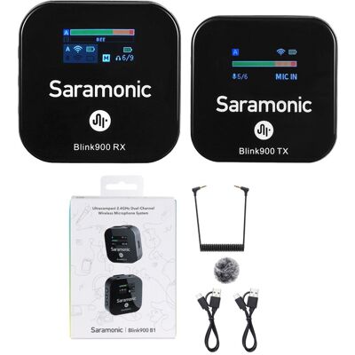 Saramonic Blink900 B1 (RX + TX) Zestaw do bezprzewodowej transmisji dźwięku Saramonic Blink900 B1 (RX + TX) Zestaw do bezprzewodowej transmisji dźwięku