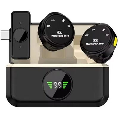 Inny producent ZESTAW MIKROFONÓW BEZPRZEWODOWYCH USB-C PRZENOŚNY MINI MIKROFON Q8 Inny producent ZESTAW MIKROFONÓW BEZPRZEWODOWYCH USB-C PRZENOŚNY MINI MIKROFON Q8